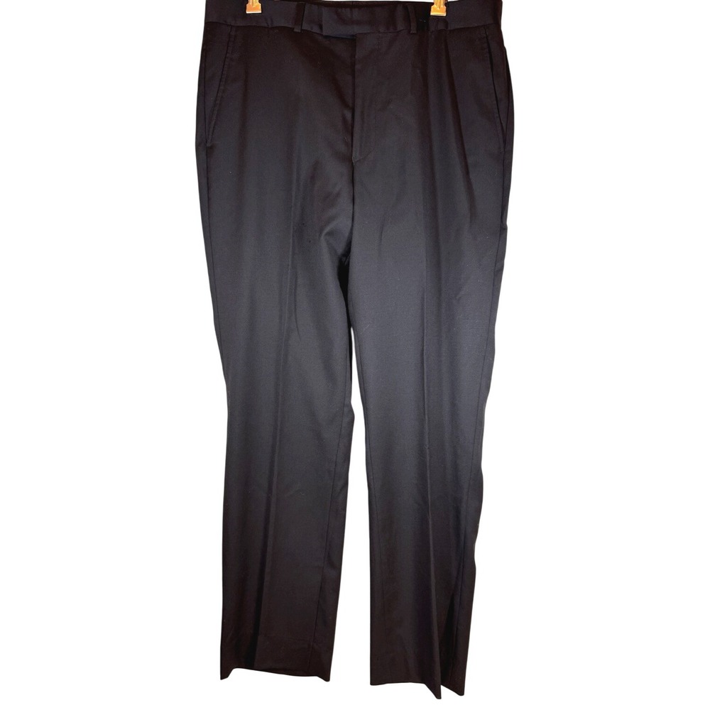 Ben Sherman Dress Pants Men's Black 100% Wool Size 35W x 42L